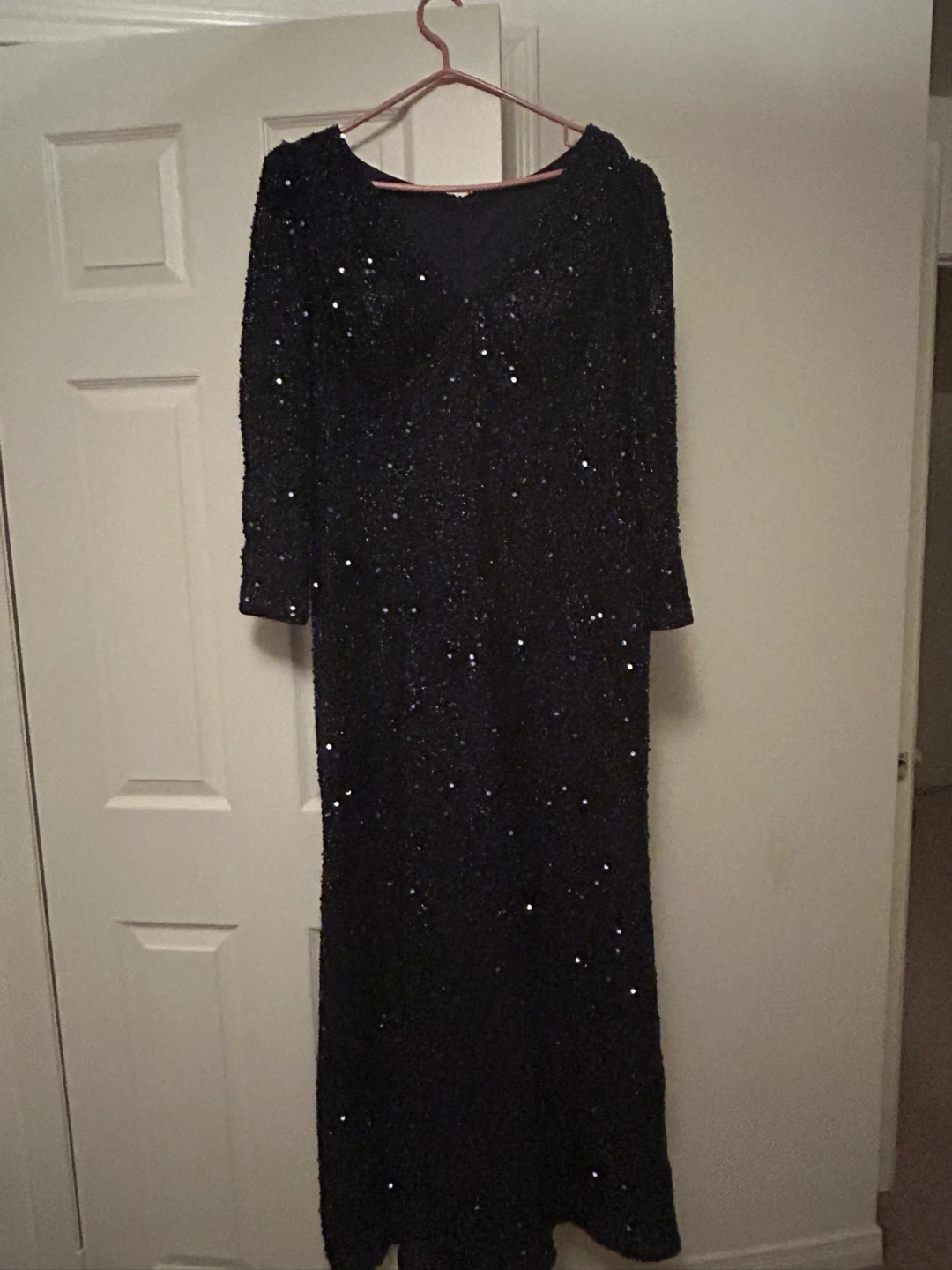 Sparkly Navy Blue Long Dress - photo 2