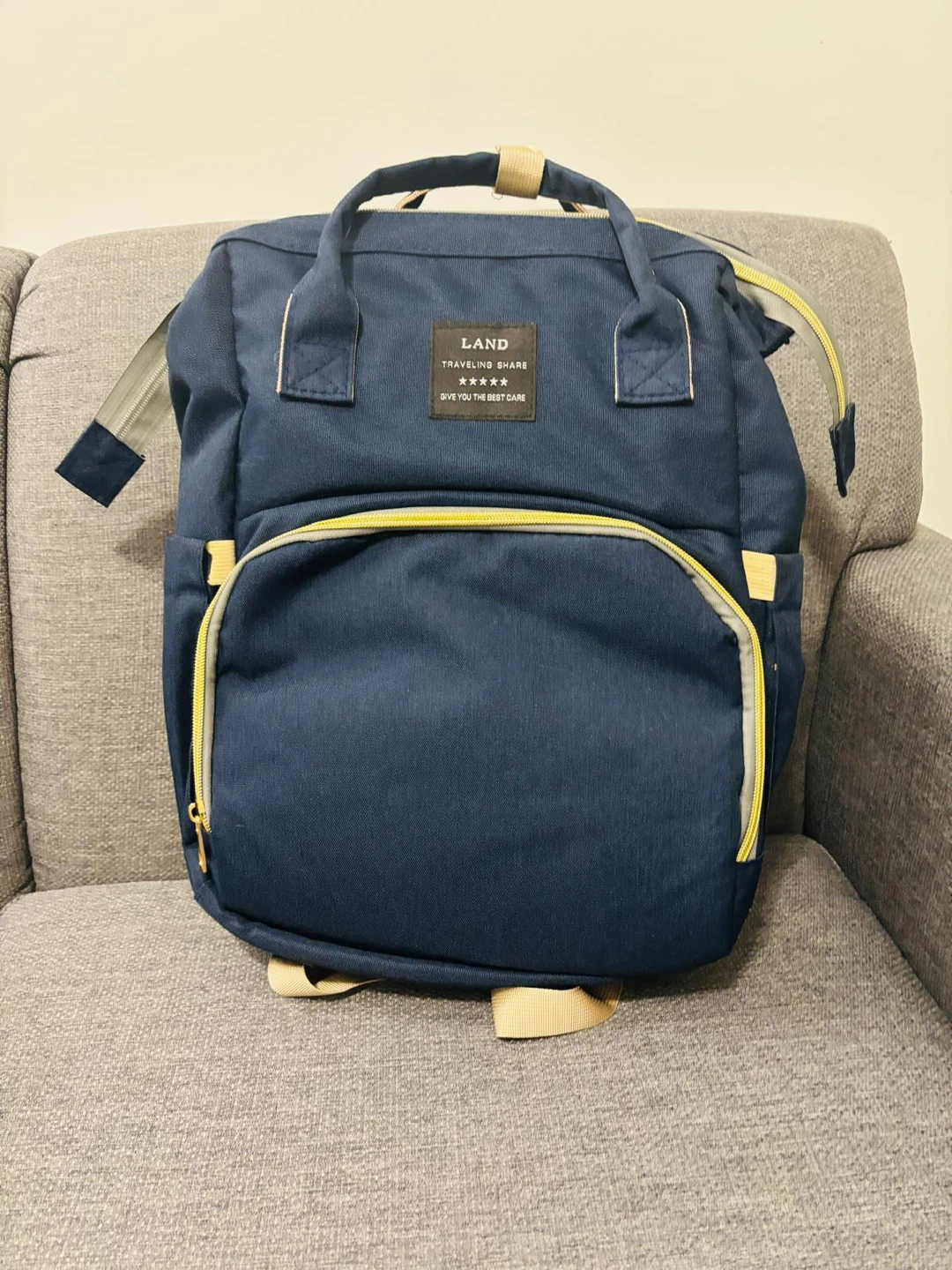 LAND Diaper Bag Backpack with Bassinet - Navy - photo 5