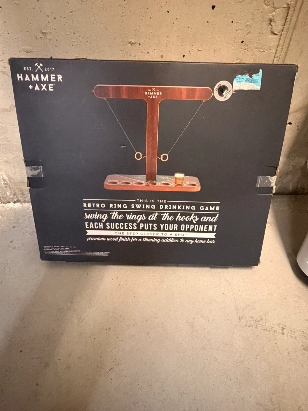 Hammer + Axe Retro Ring Swing Drinking Game - photo 2