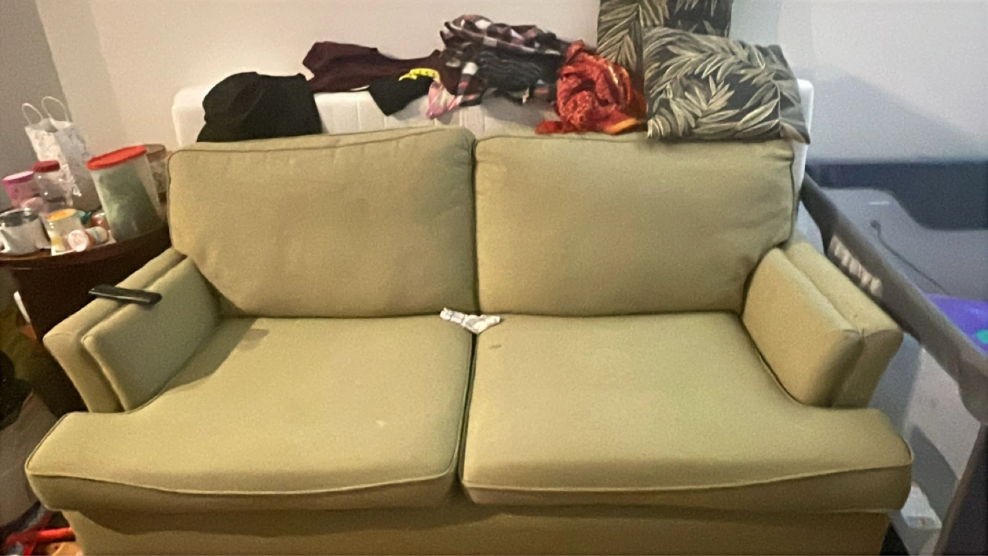 Light Beige Loveseat Sofa