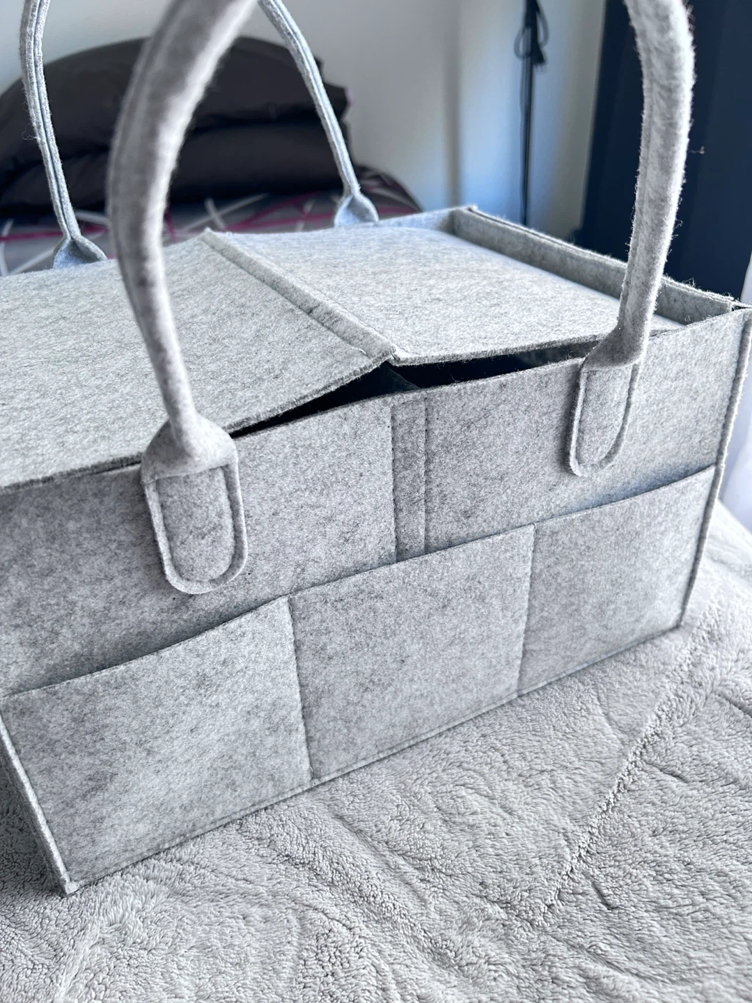 Grey Felt Storage Caddy Organizer Bag - photo 2