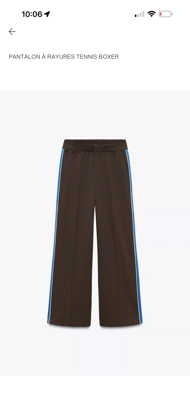 Zara Striped Tennis Boxer Pants