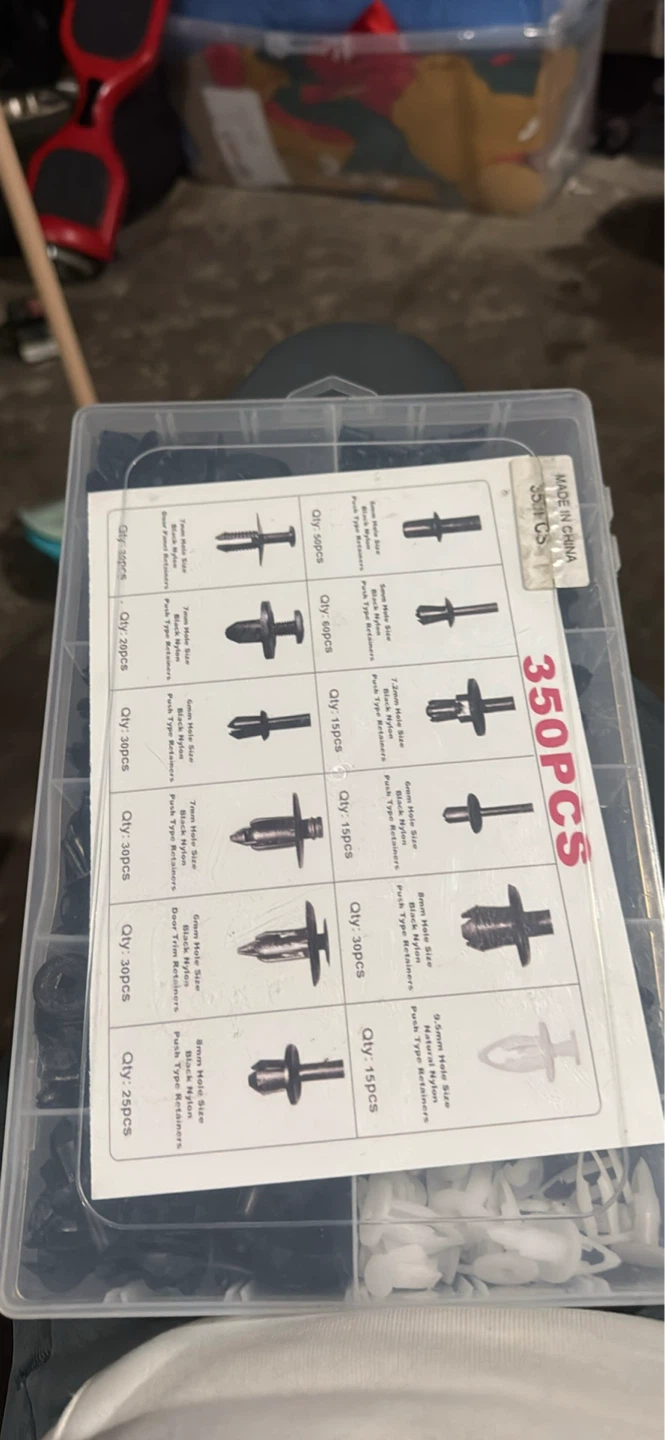 350 Piece Auto Body Trim Fastener Kit