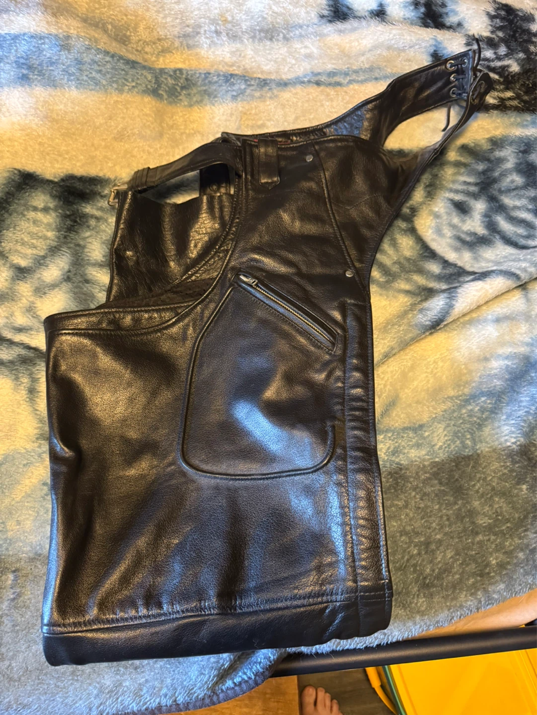 First Classic Leather Gear Chaps - Size XL motorcycle - photo 4
