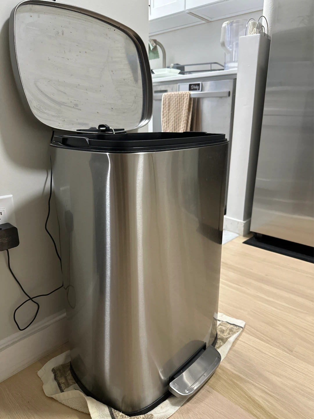 QualiaZero 13.2 Gallon Stainless Steel Trash Can - photo 2