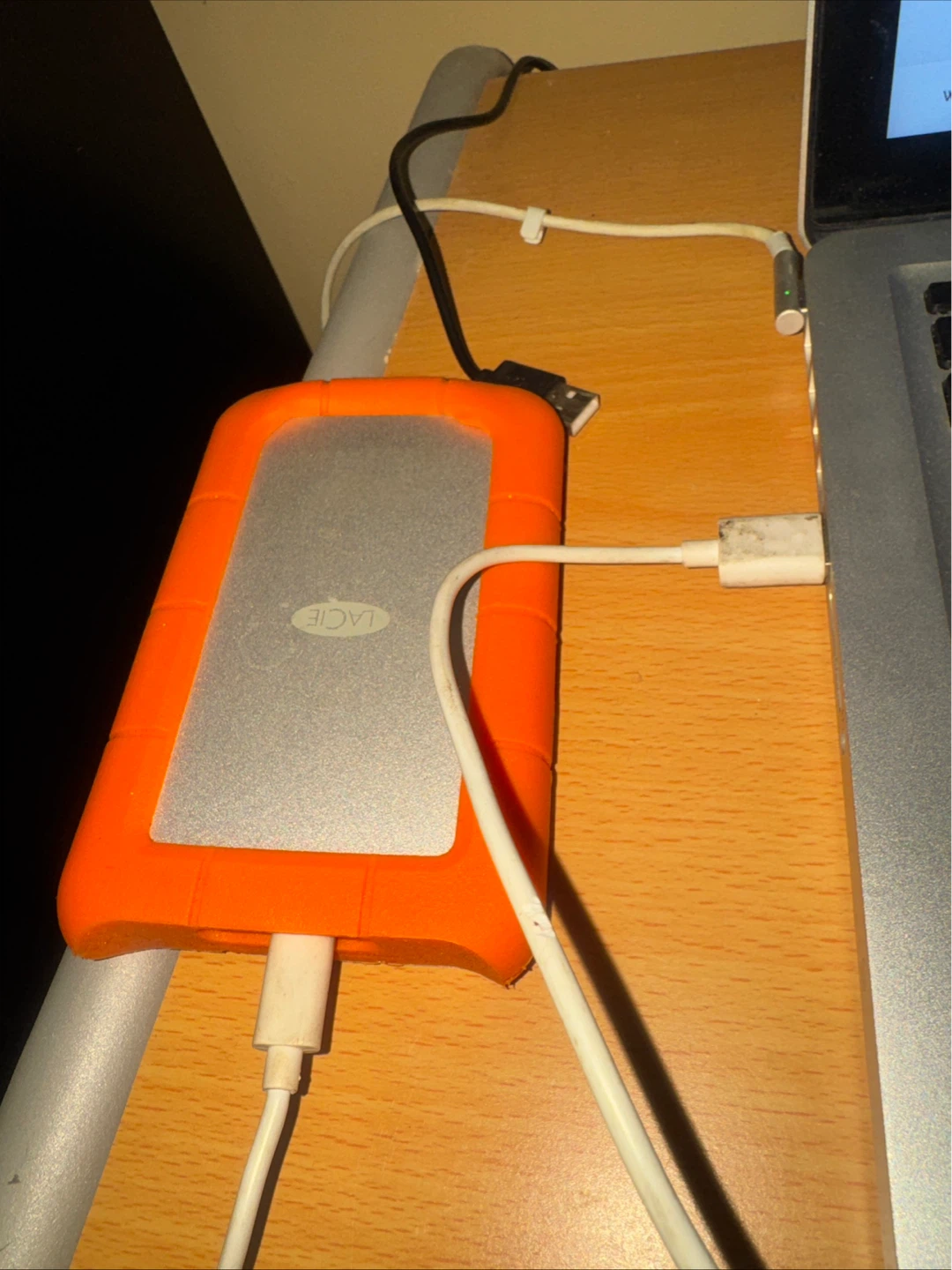 LaCie Orange Rugged External Hard Drive