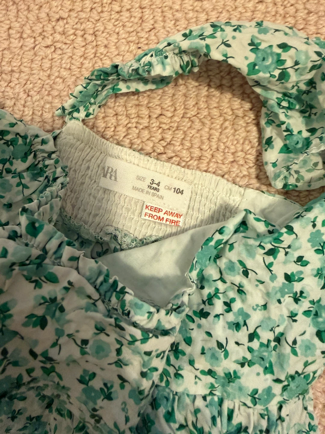 Zara Floral Smocked Dress Size 3-4 Years - photo 3