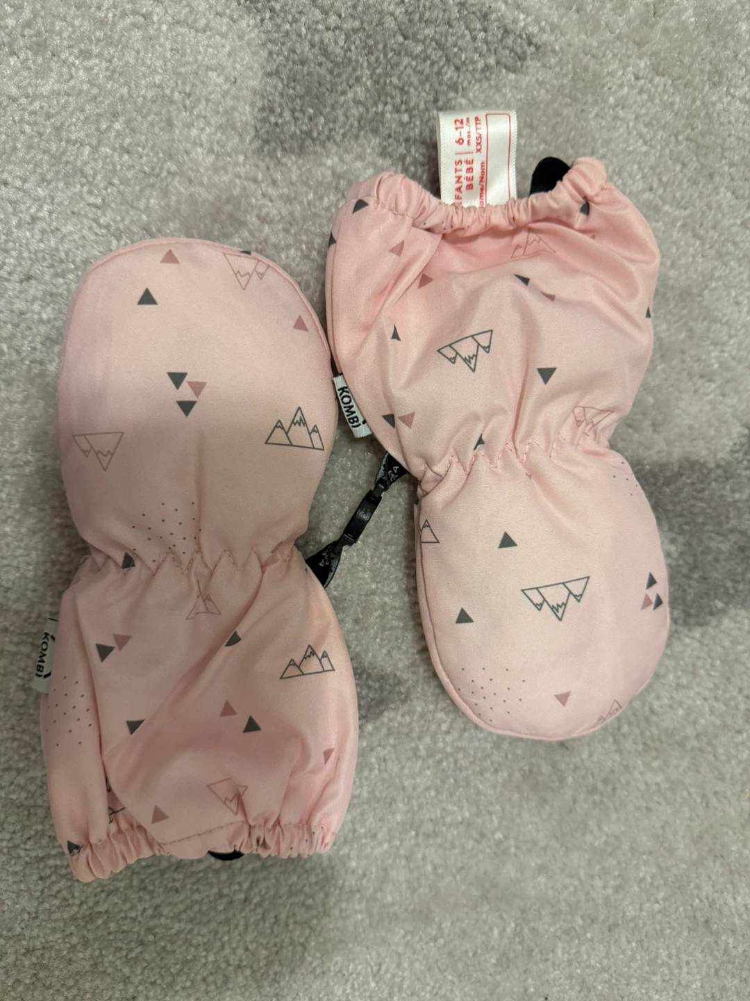 Kombi Baby Mittens - Pink, 6-12 Months