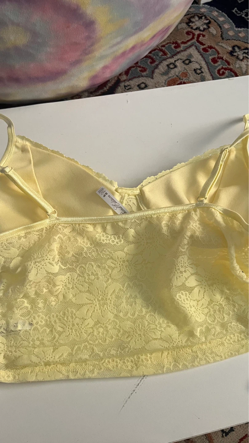 Yellow Lace Corset Top - Size S - photo 3