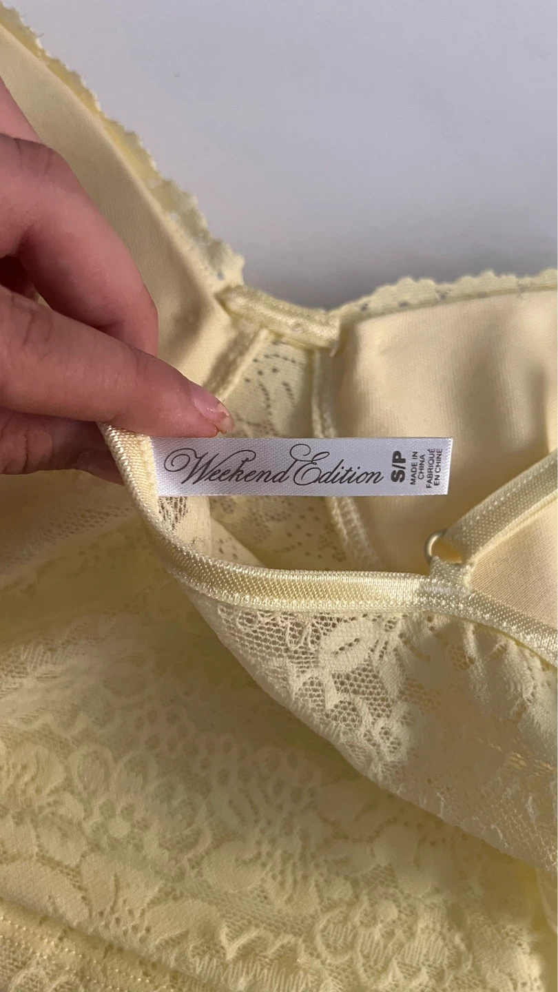 Yellow Lace Corset Top - Size S - photo 4