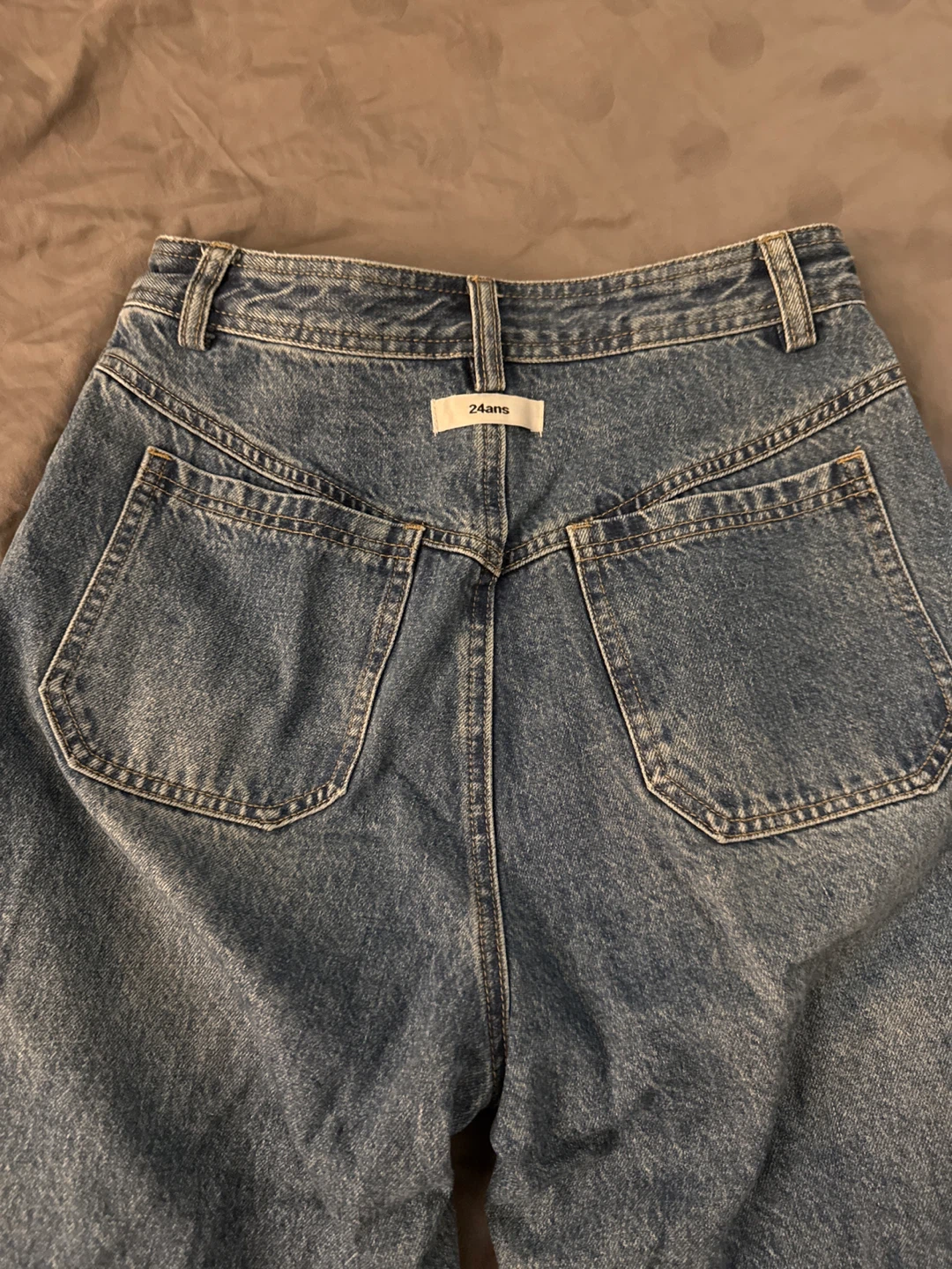 24ans Denim Jeans with Lace-Up and Zipper Details - photo 5