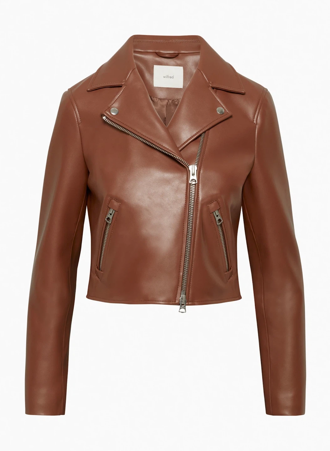 NEW Aritzia Wilfred Stunner Vegan Leather Moto Jacket - photo 2