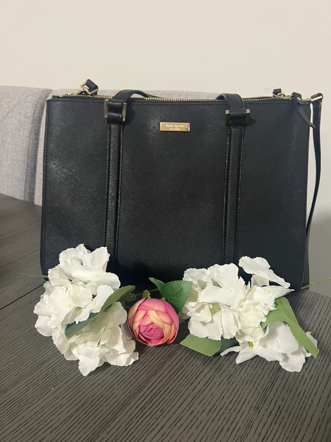 Kate Spade Black Saffiano Leather Tote Bag