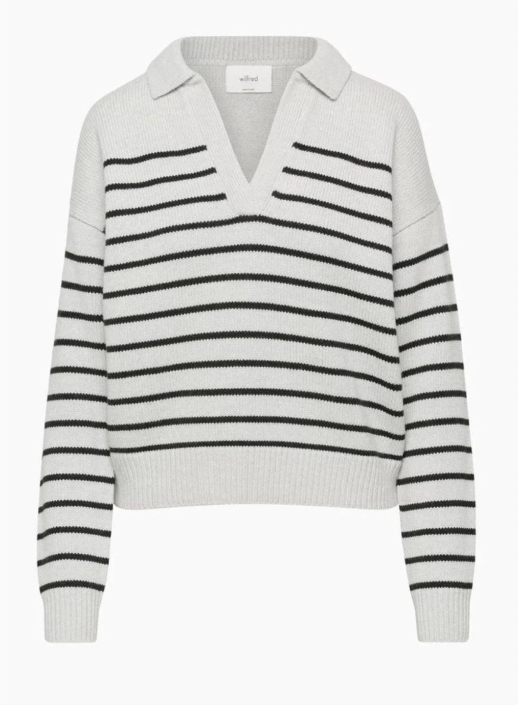 Aritzia Wilfred Clara Merino Wool Polo Knit Sweater XS
