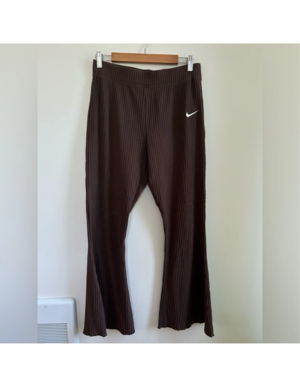 Nike Ribbed Flare Pants - Brown size large - photo 2