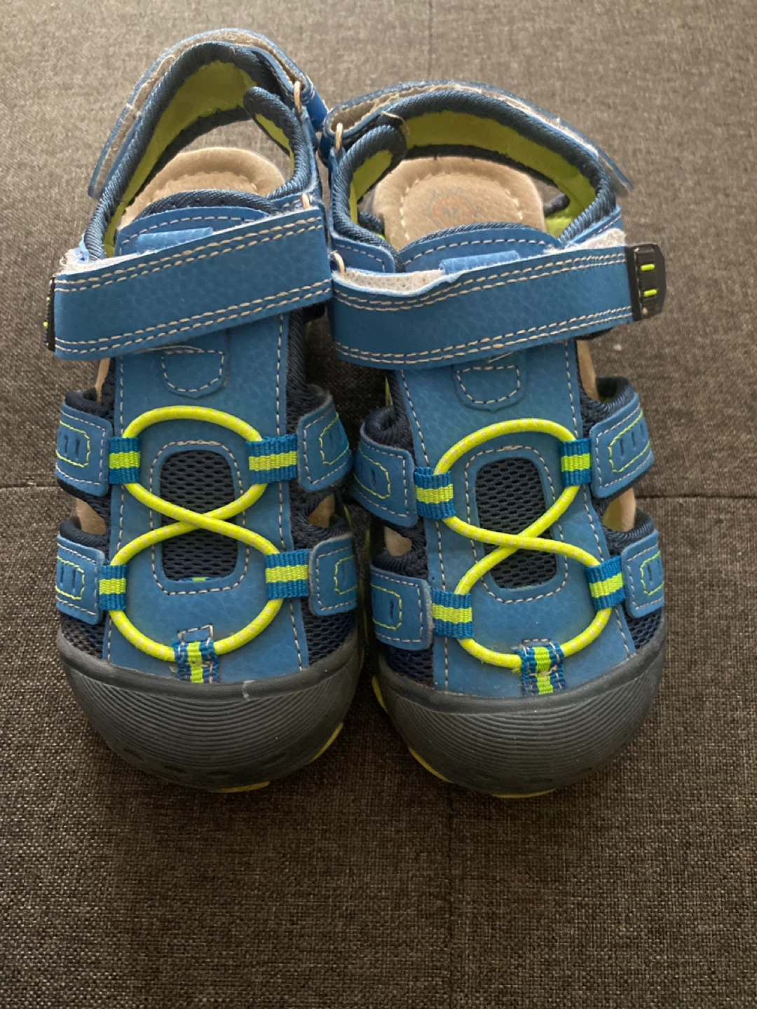 Blue and Yellow Kids' Sandals Size 29