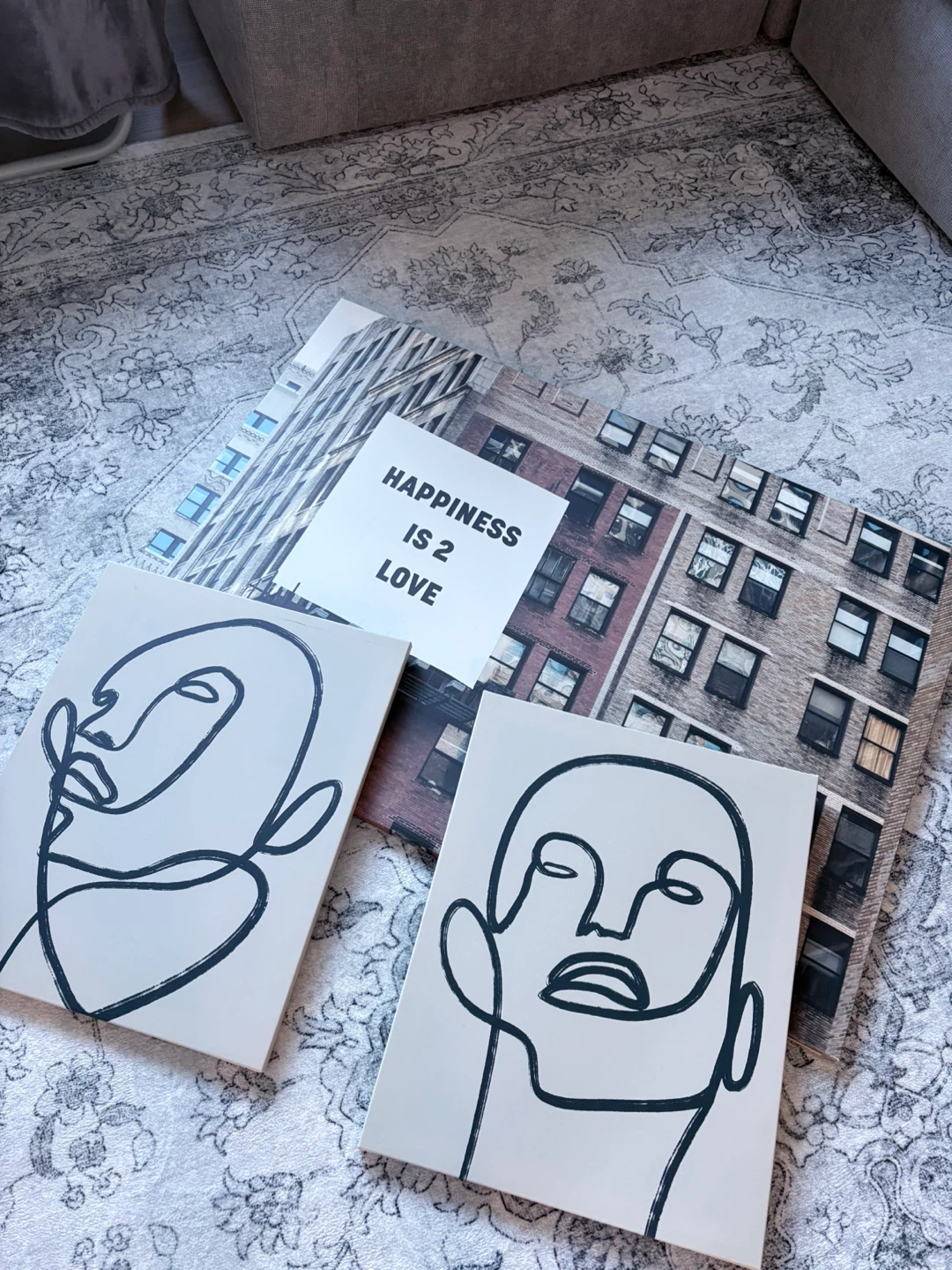 Two Line Art Canvas Prints