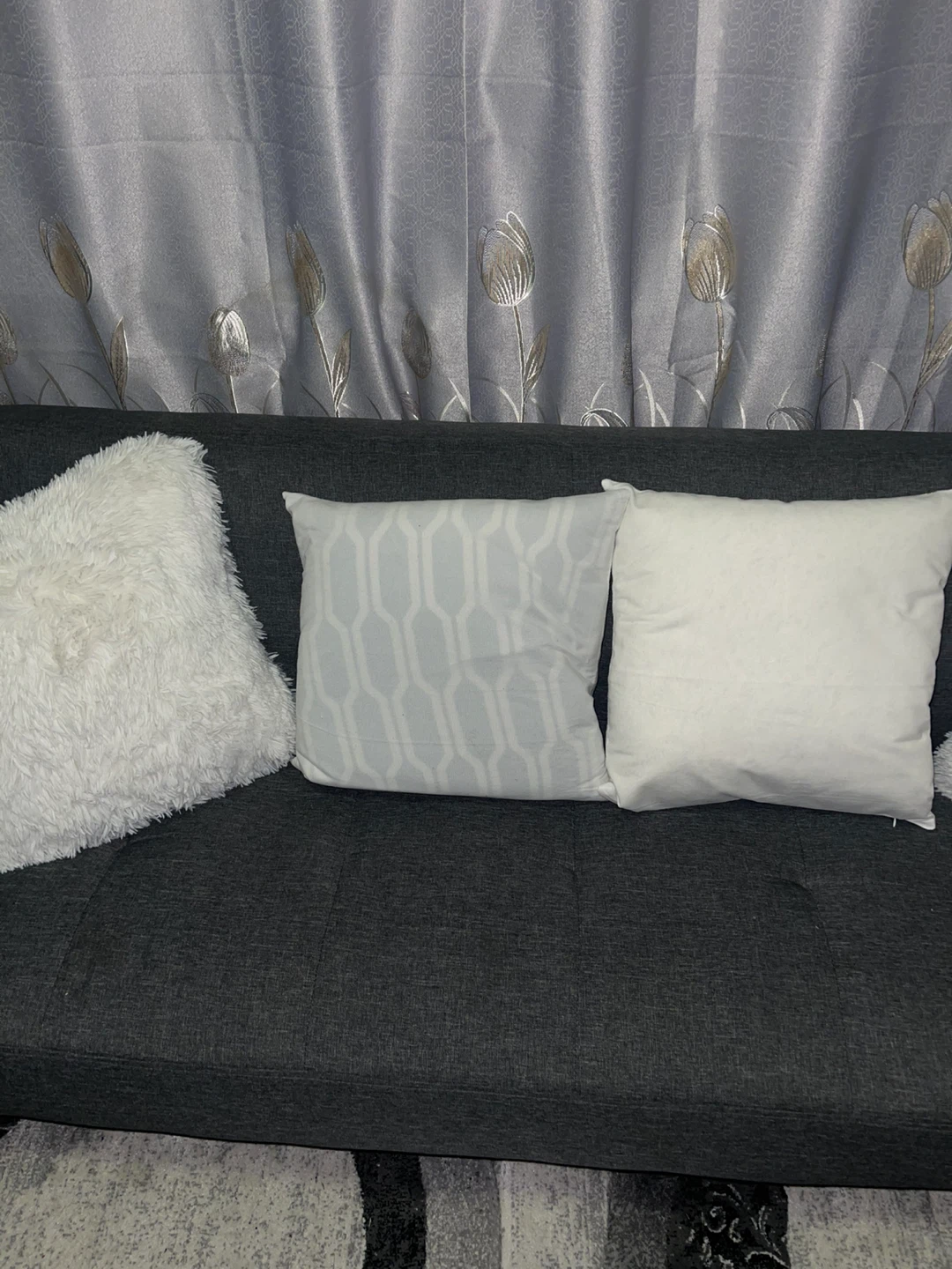 Grey Sofa Bed with a Built-in USB outlet - photo 2