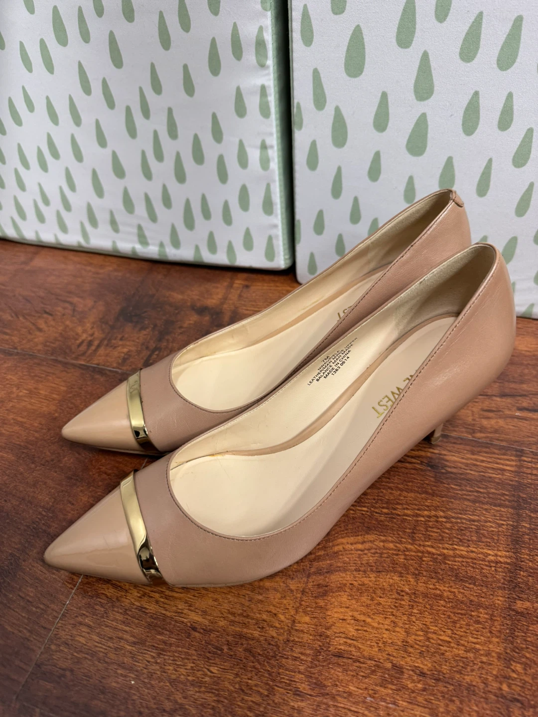 Nine West Women's NWAuriela Heels Size 7M Tan Leather - photo 3