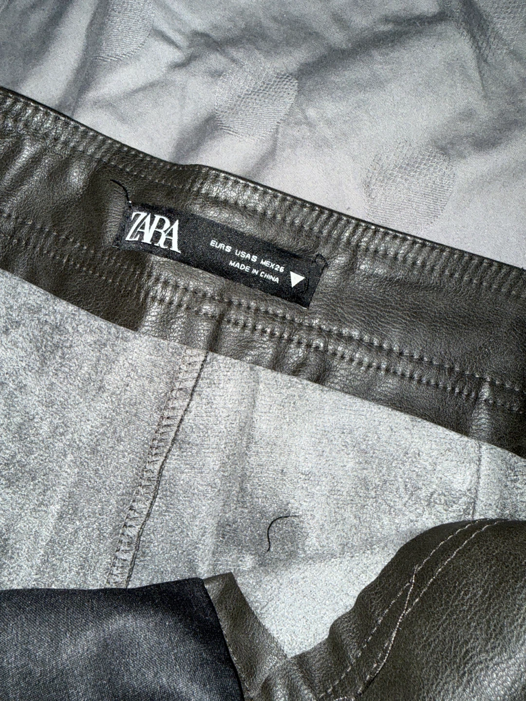 ZARA Faux Leather Lace-Up Pants - Size US/S M/6 - photo 5
