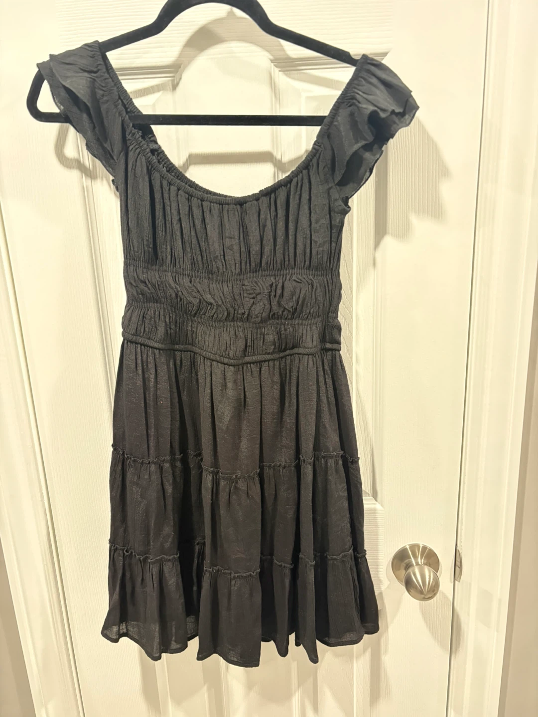 Sweetwear black tiered mini dress - Medium