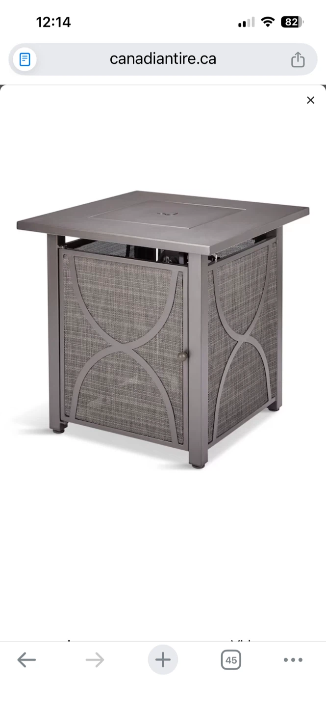Square Gas Fire Table with Cover - photo 3