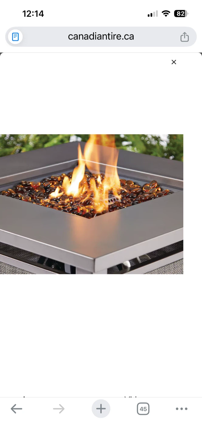 Square Gas Fire Table with Cover - photo 4