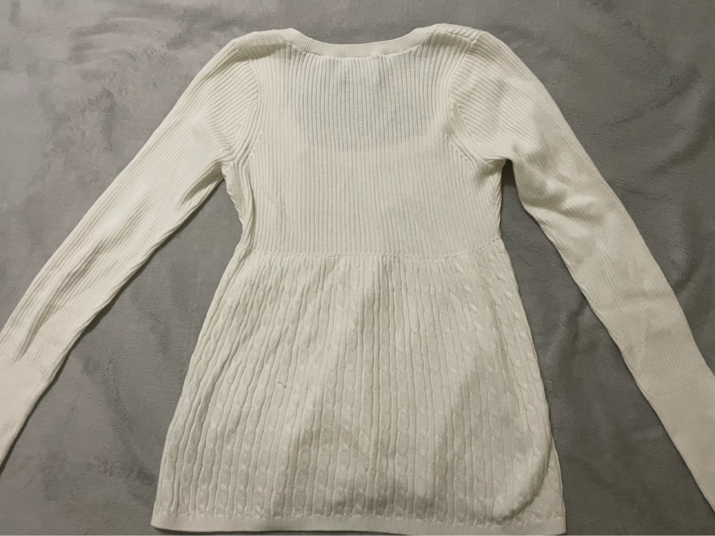 Hollister white knit babydoll top - photo 2
