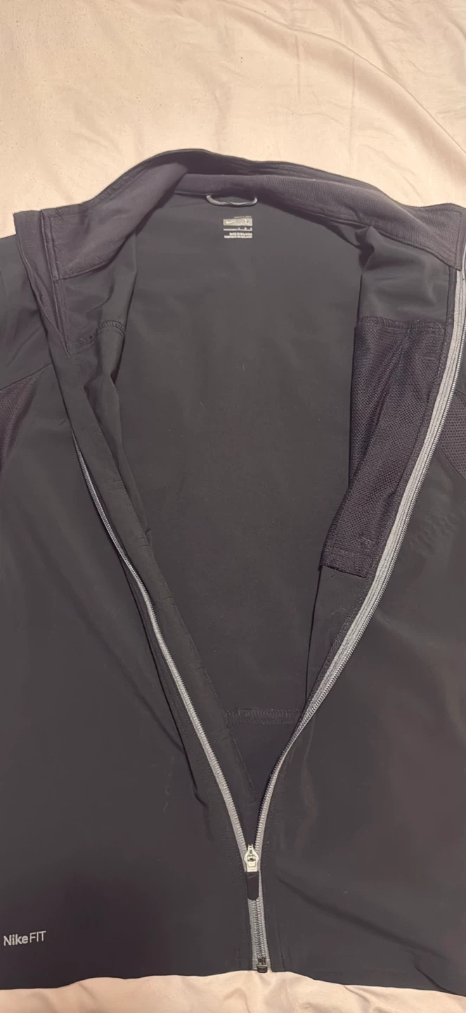 Nike FIT Men's Black Zip-Up Athletic Jacket - photo 3