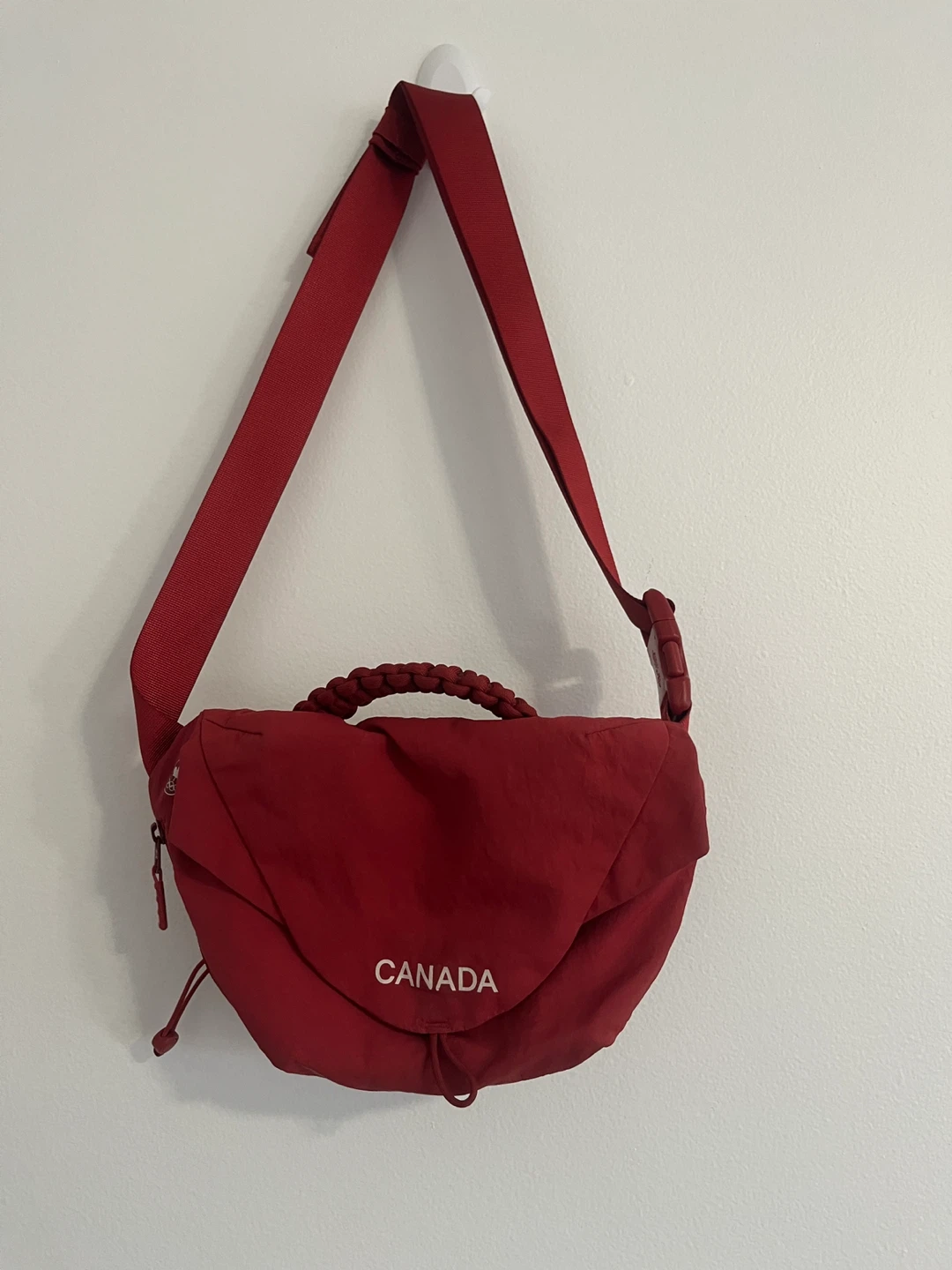 Lululemon Red Crossbody Bag with "CANADA" print