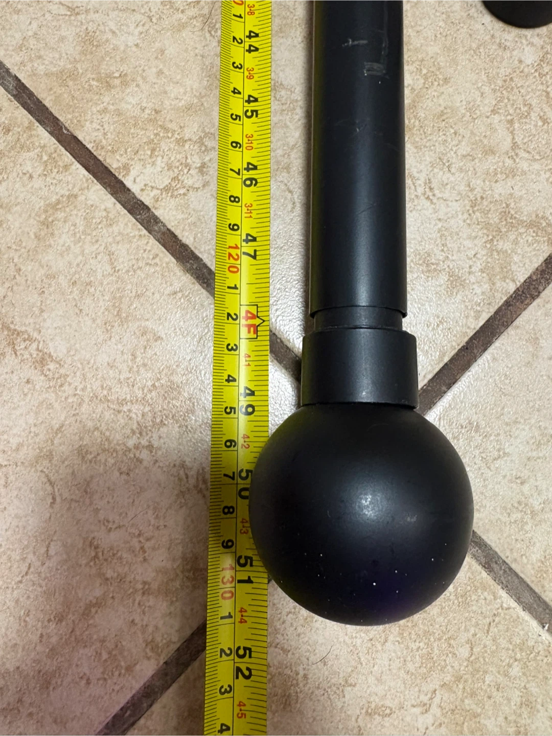 Black Curtain Rod with Ball Finials - photo 2