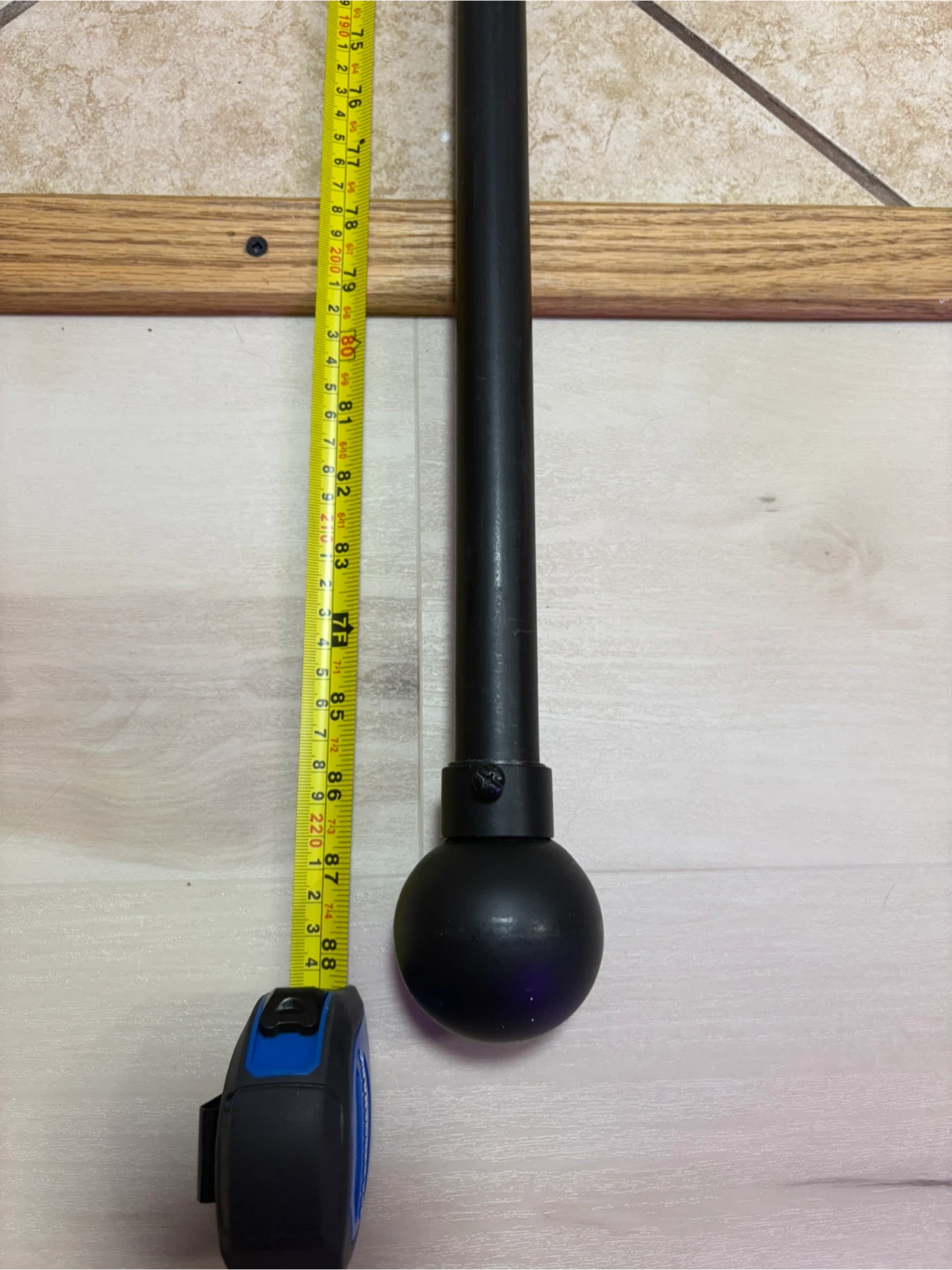 Black Curtain Rod with Ball Finials - photo 3