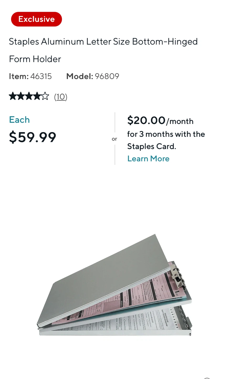 Aluminum Clip Board $10 firm - photo 4
