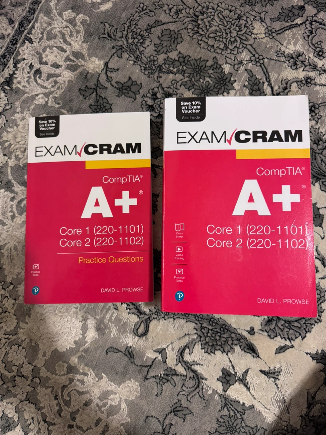 CompTIA A+ Exam Cram Books (Core 1 & 2 + Practice Questions)