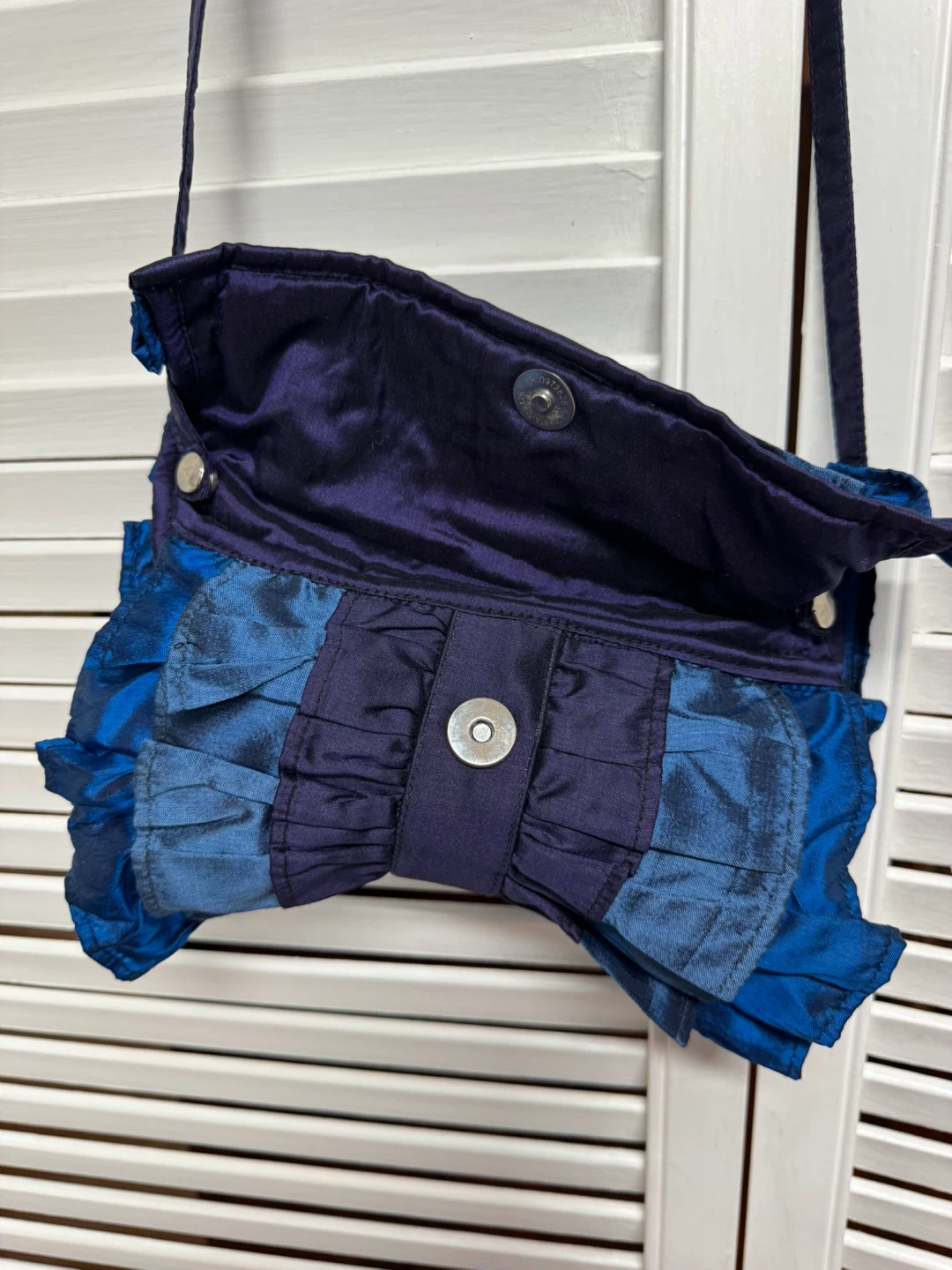 Daniela Tovazzi Blue Bow Clutch Purse - photo 5