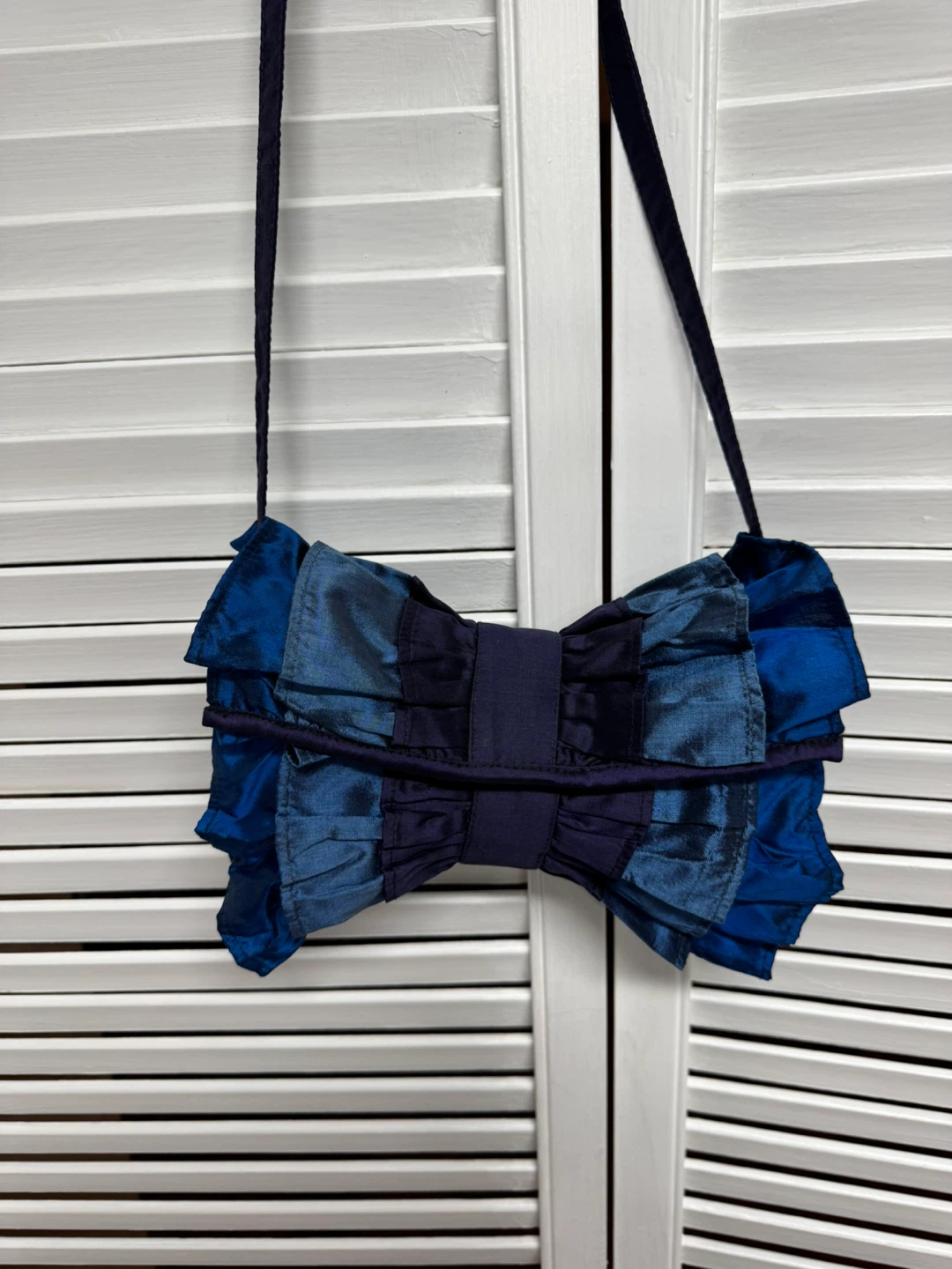 Daniela Tovazzi Blue Bow Clutch Purse - photo 2