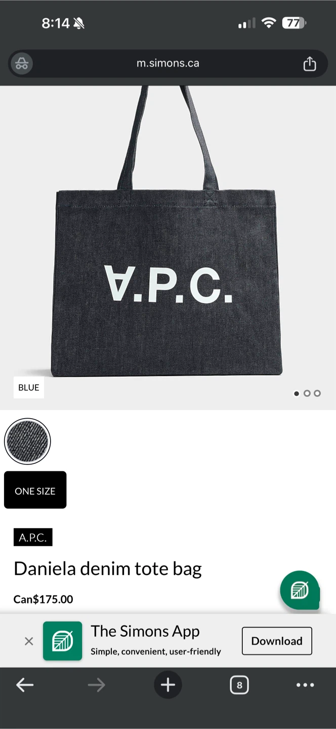 A.P.C denim Daniela tote bag - photo 2