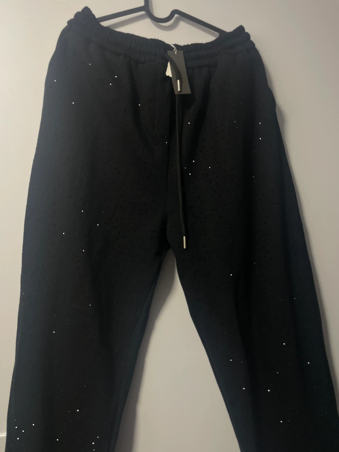 Black Sequin Detail Sweatpants - photo 3