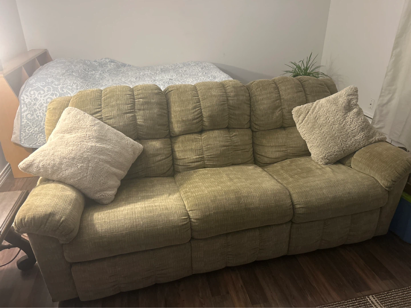 Sage Green Reclining Sofa