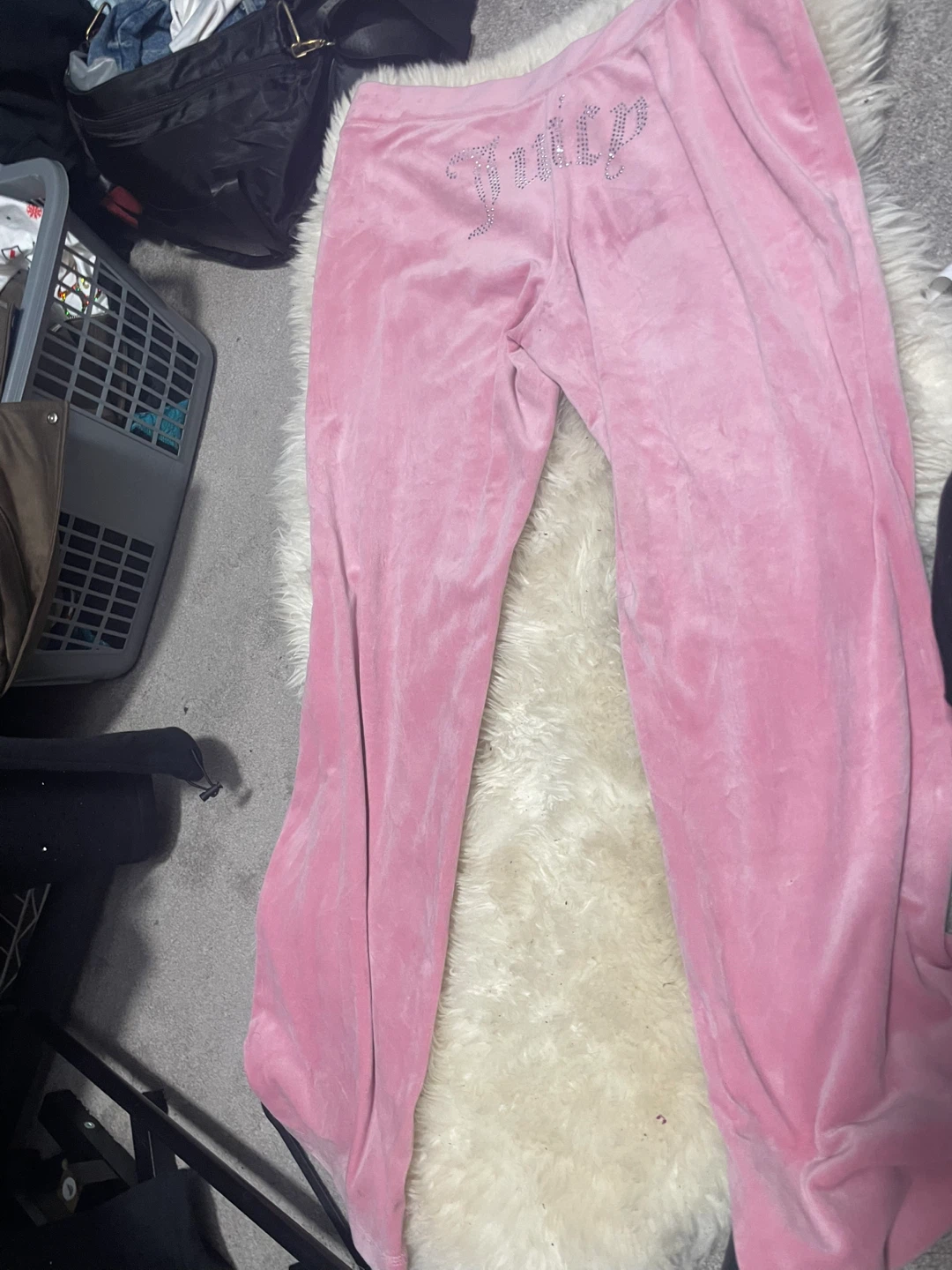 Juicy Couture Pink Velour Track Pants - Large - photo 2
