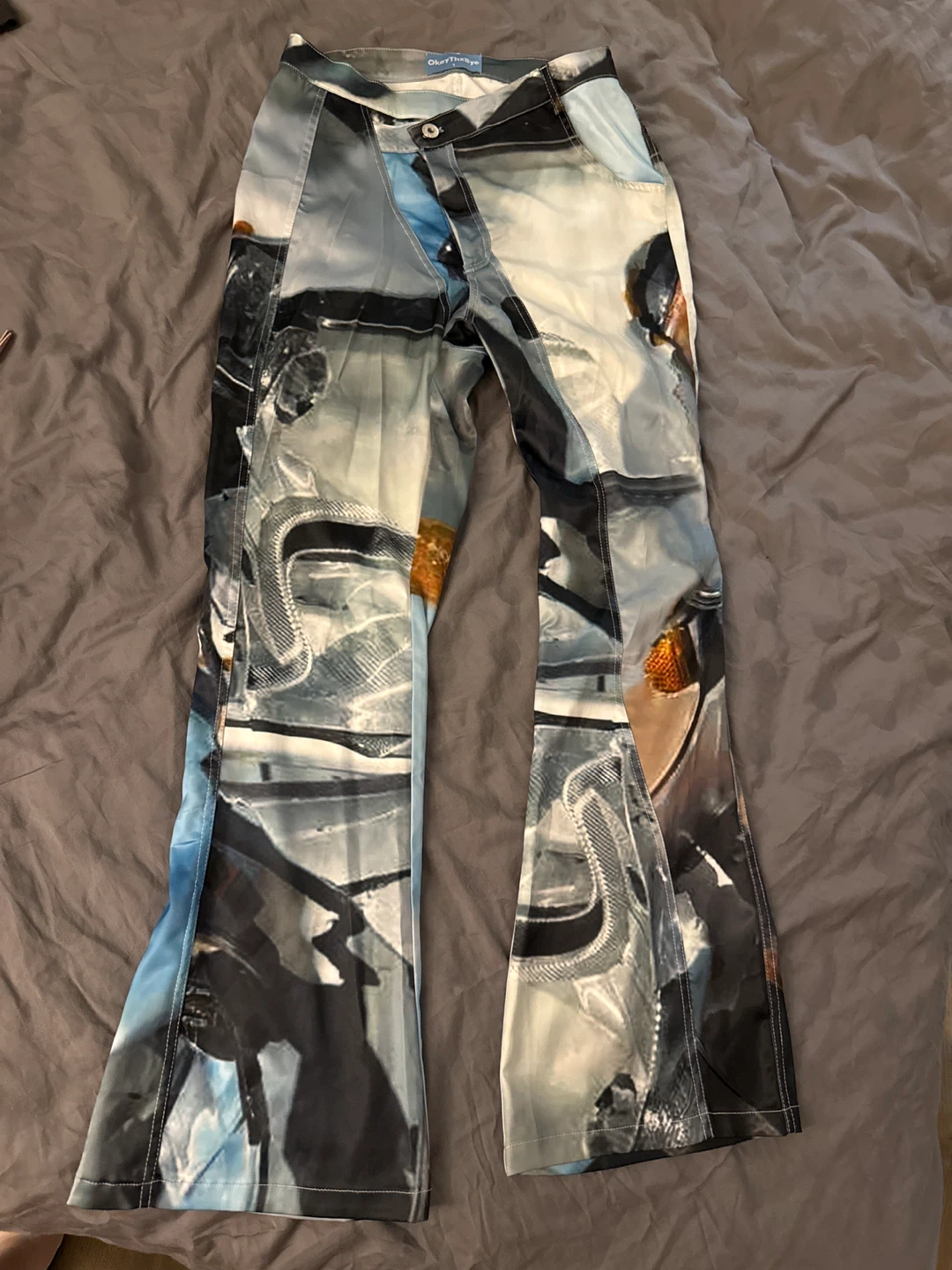 OkayThxBye Graphic Print Flare Pants