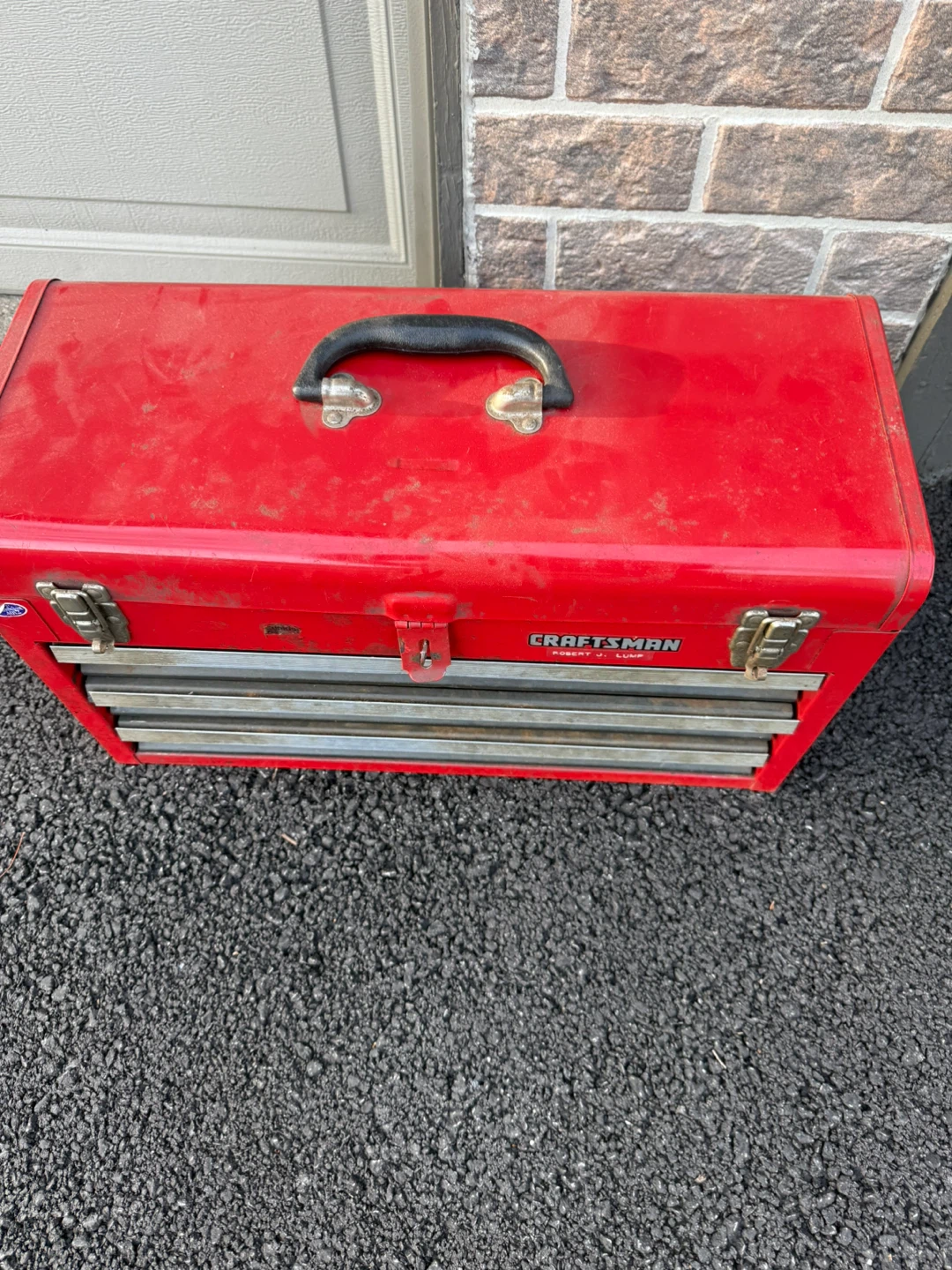 Red Craftsman 3-Drawer Metal Toolbox - photo 2