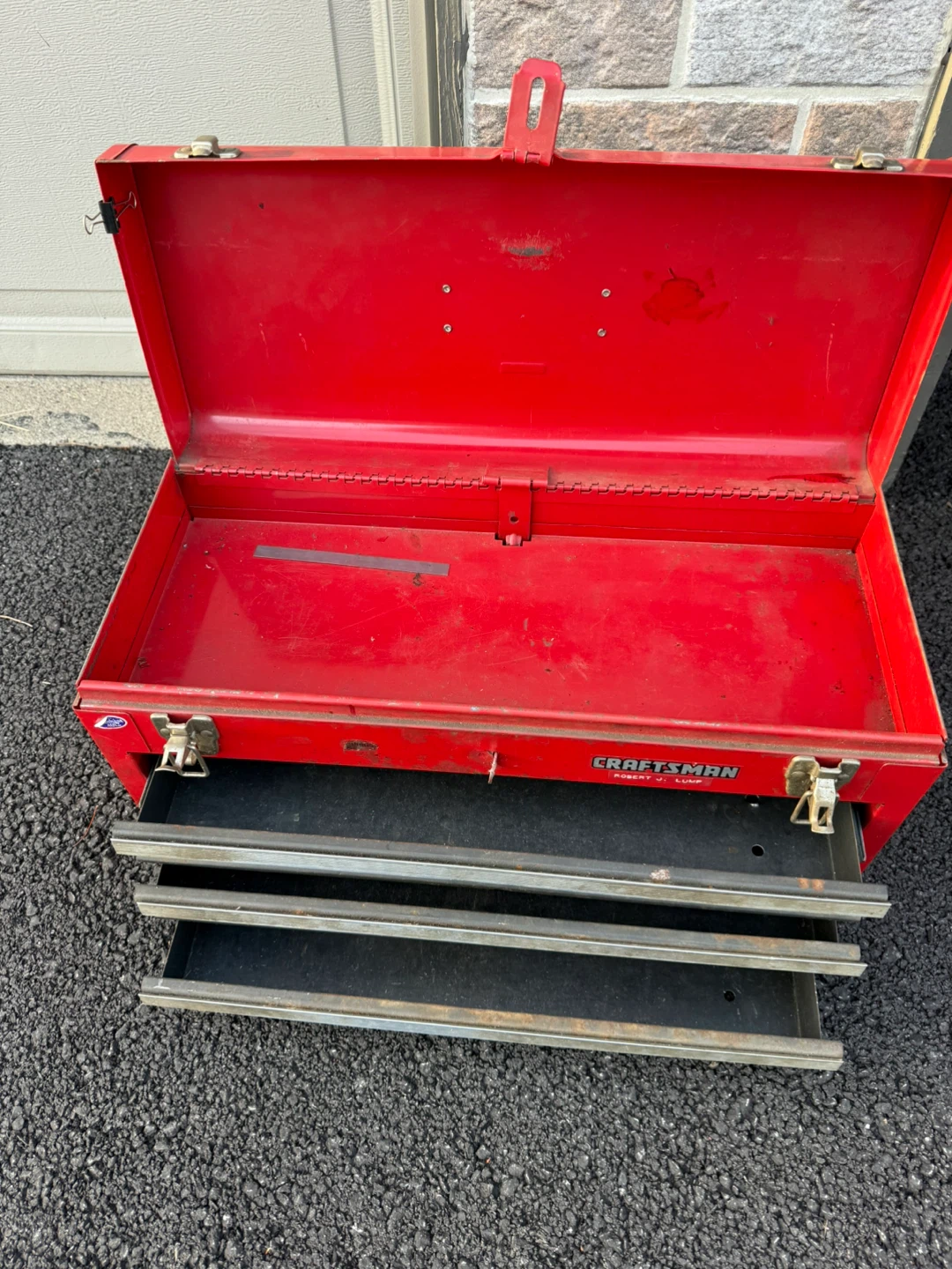Red Craftsman 3-Drawer Metal Toolbox - photo 5