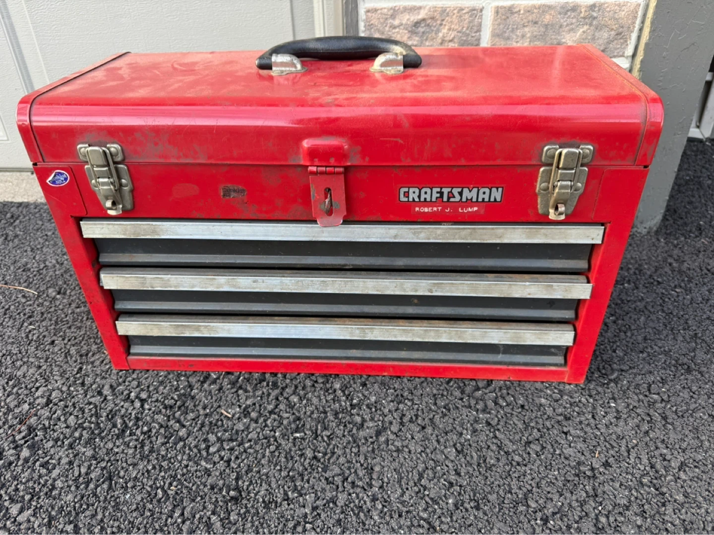 Red Craftsman 3-Drawer Metal Toolbox