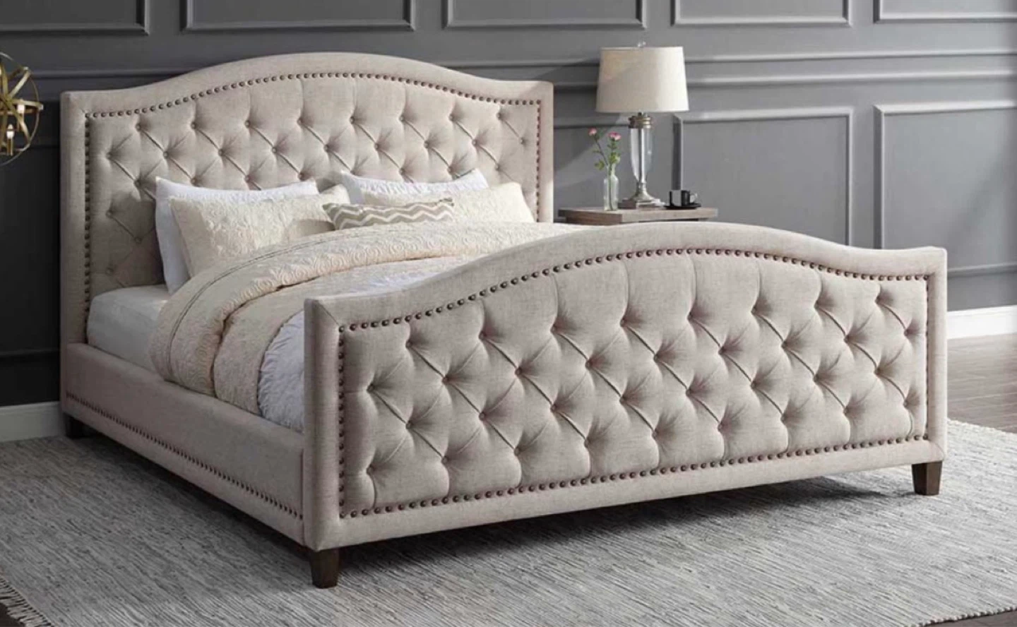 King Bed Frame with Mattress Included