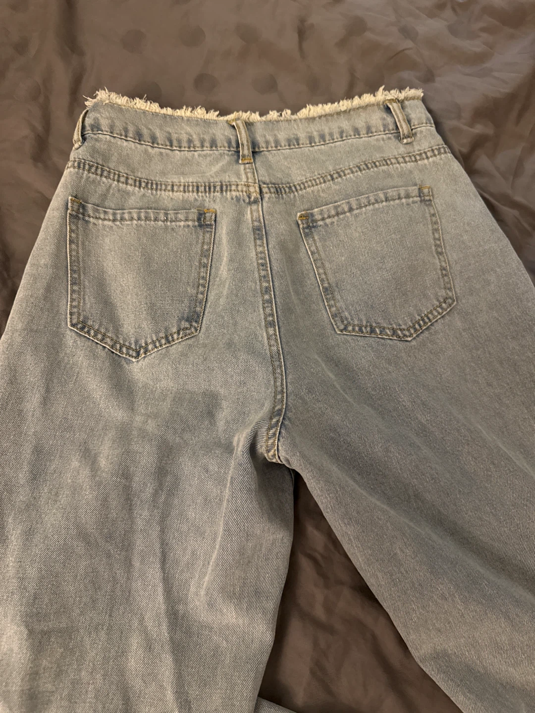 Light Wash Denim Wide Leg Jeans - photo 4
