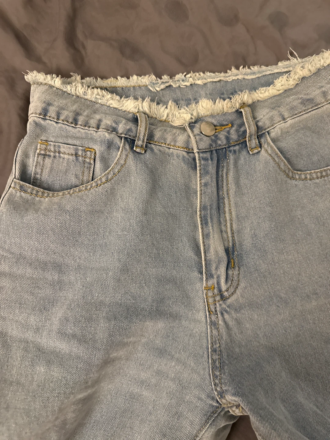 Light Wash Denim Wide Leg Jeans - photo 3