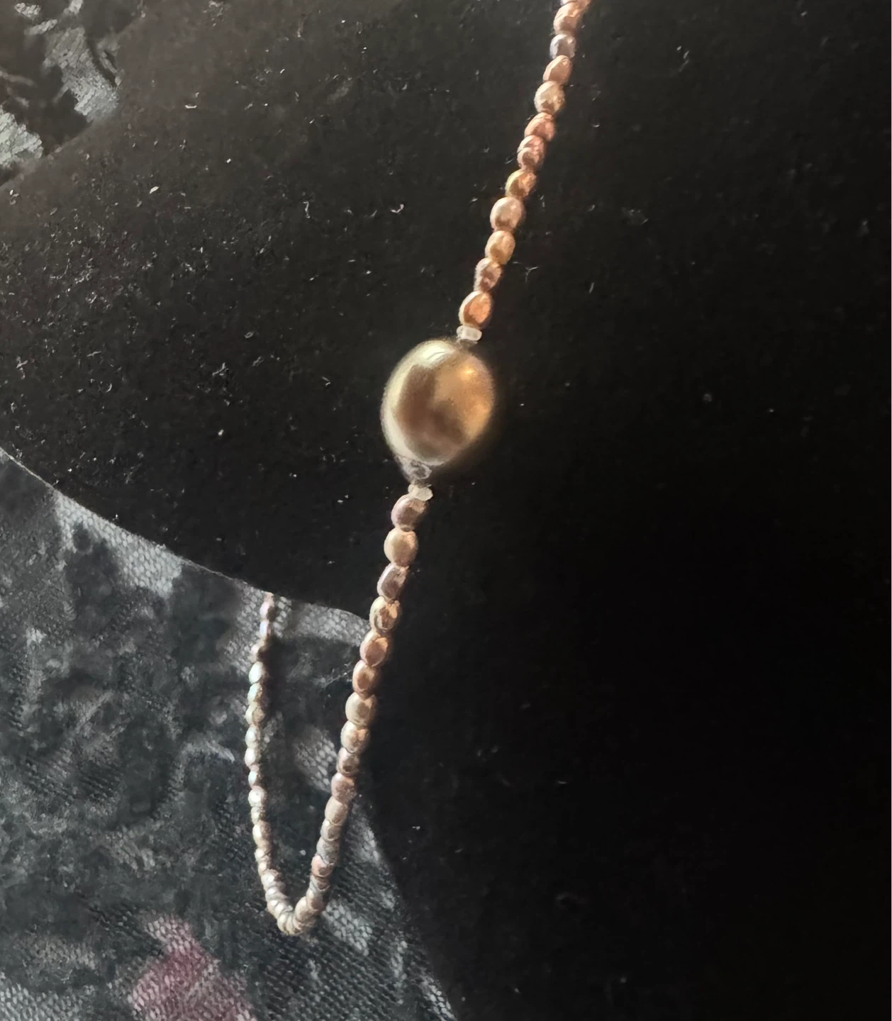 Japanese keshi pearls and southsea centerpiece necklace - photo 2