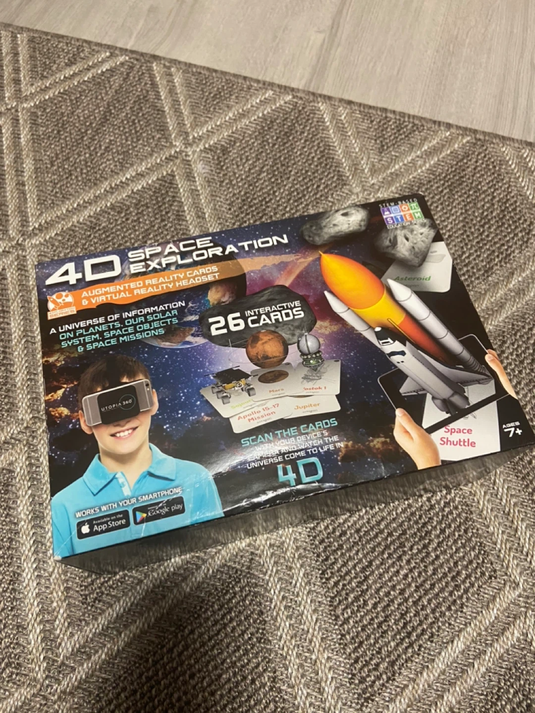 4D Space Exploration Augmented Reality Cards and VR Headset