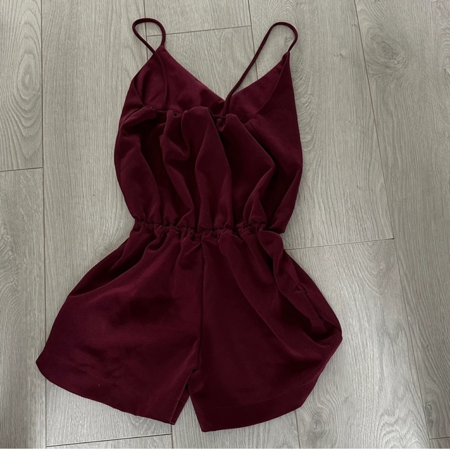Maroon Spaghetti Strap Romper - photo 2